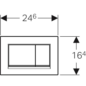 Geberit Sigma30 Dviejų režimų plovimo mygtukas, 115.883.KH.1