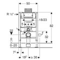 Geberit Montavimo rėmas WC unitui Duofix Omega, 111.003.00.1