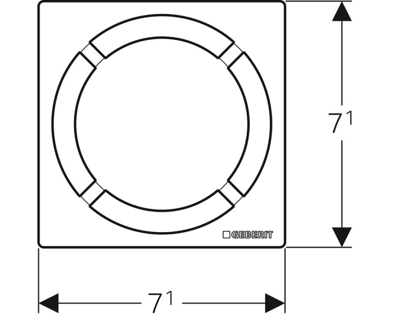 Geberit trapas dizaino nosegreste Circle, 154.311.00.1