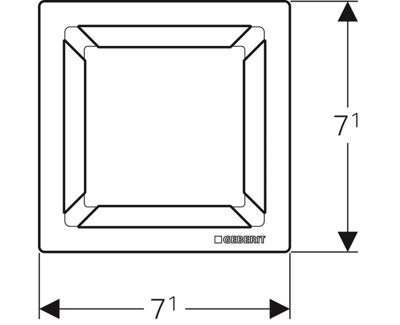 Geberit trapas dizaino nosėgrestas Square, 154.312.00.1