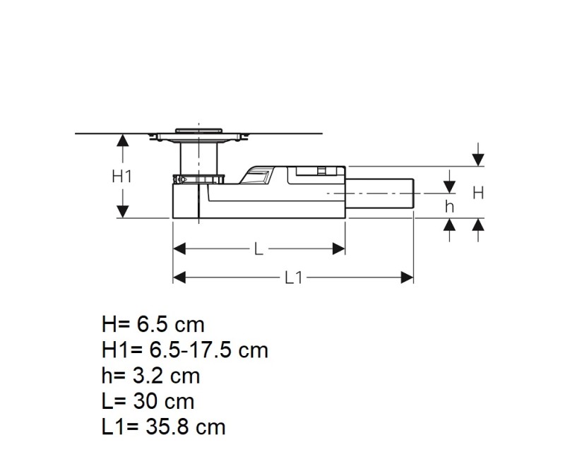 Geberit trapas D40, 154.052.00.1