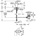 Grohe BauLoop Bidē jaucējkrāns, 23338000