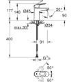 Grohe BauLoop Смеситель для умывальника, 23337000