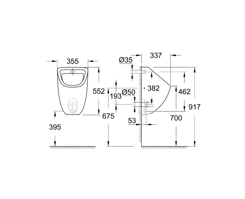 Grohe Bau Ceramic Pisuārs, 39438000