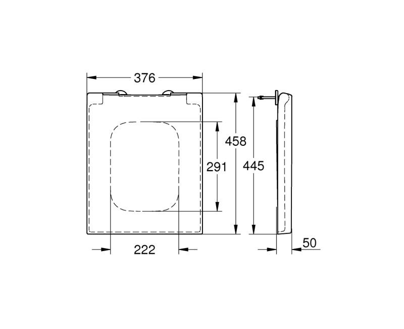 Grohe Cube Ceramic WC Soft Close Жёсткая крышка, 39488000