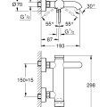 Grohe ESSENCE Vannas/dušas jaucējkrāns, 33624DA1
