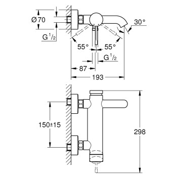 Vannas / Dušas maisītājs Grohe ESSENCE 33624A01