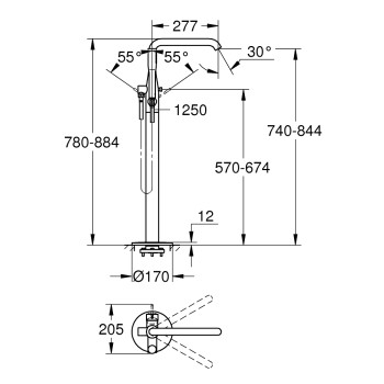 Grohe Essence New Смеситель для ванны/душа, 23491001
