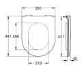 Grohe Essence Cietais Soft Close WC vāks, 39577000