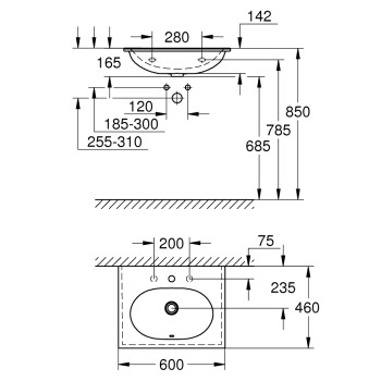 Grohe Essence Умывальник 60x46см, 3956800H