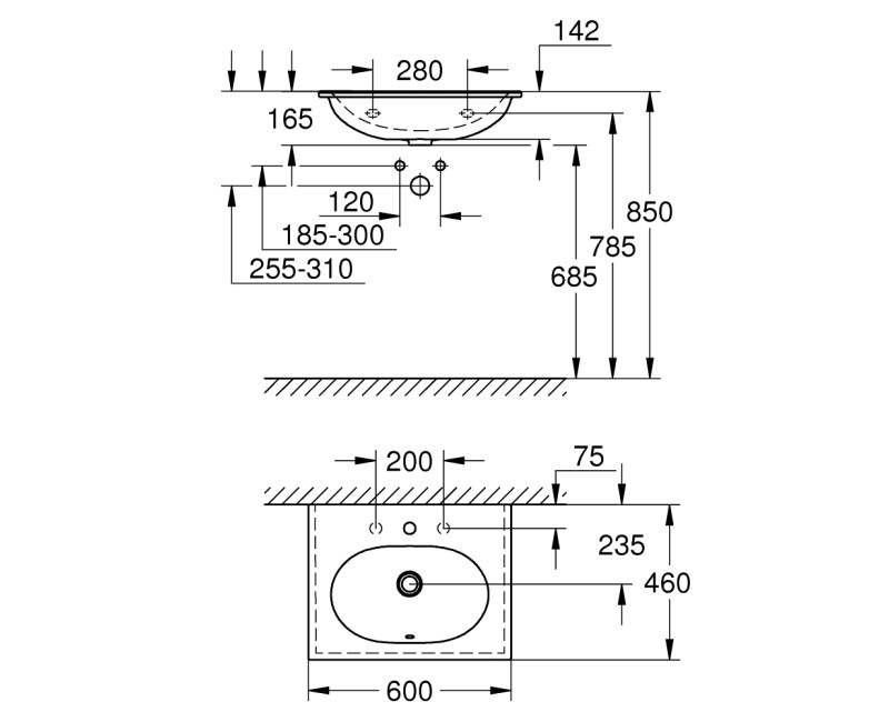 Grohe Essence Умывальник 60x46см, 3956800H