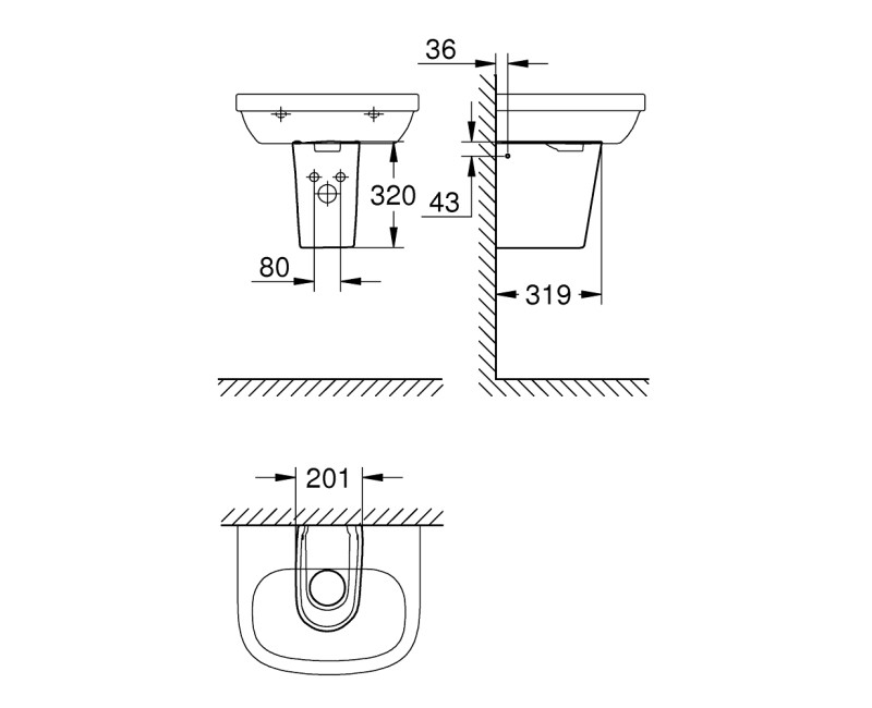 Grohe Essence Полупьедестал, 39570000
