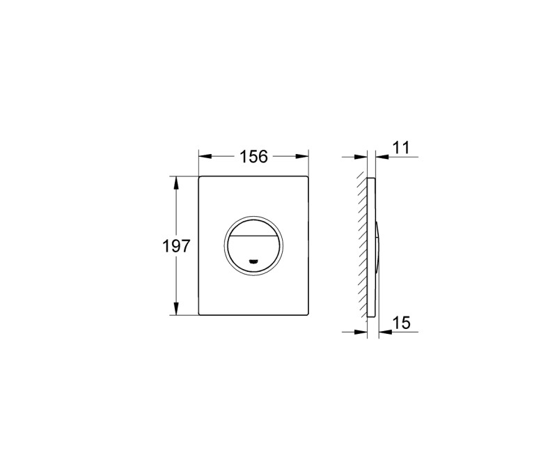 Grohe Nova Cosmo Divrežīmu noskalošanas taustiņš, 38765P00