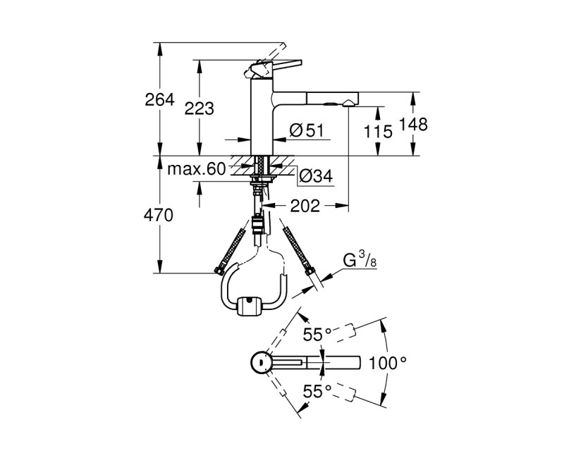 GROHE CONCETTO Смеситель для мойки 30273DC1