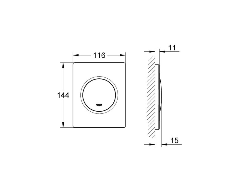 Grohe Nova Cosmopolitan Pisuaro mygtukas, 38804SH0