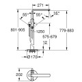 Grohe LINEARE Brīvi stāvošs vannas jaucējkrāns, 23792DC1