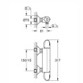 Grohe GROHTHERM 1000 New Dušas termostats, 34143003