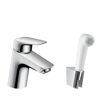 Смеситель для раковины Hansgrohe Metris 110, с выдвижной крышкой, хром