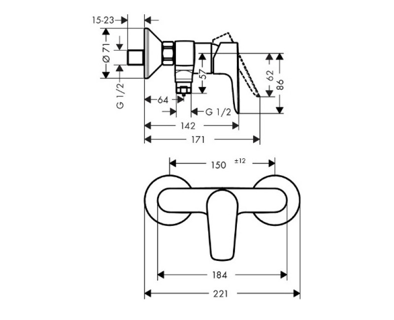 Hansgrohe Talis E Dušas jaucējkrāns, 71760140