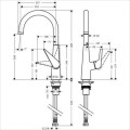 Hansgrohe Talis S Virtuves jaucējkrāns, hroms 72810000