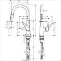 Hansgrohe Talis S Virtuves jaucējkrāns, hroms 72813800