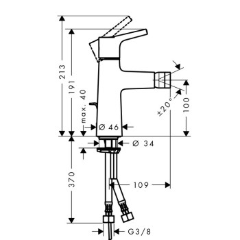 Hansgrohe Talis S Смеситель для биде, 72200000