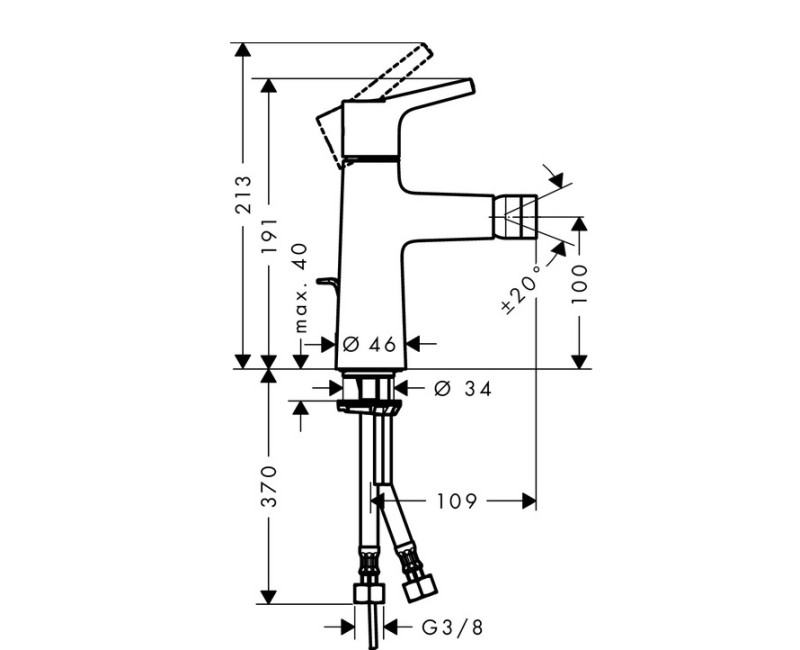 Hansgrohe Talis S Смеситель для биде, 72200000