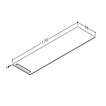 Darba virsma Kame Universal ar dvieļu turētāju HPL 170cm, Sand stone WP-1/16-3/H15