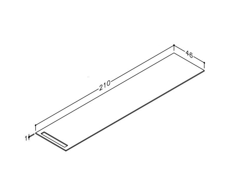 Kame Kompakta HPL darba virsma 210cm, WP-1/20-3/H15