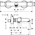 Vannas / Dušas maisītājs Hansgrohe Ecostat Comfort ar termostatu 13114990