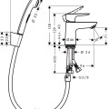 Bidė jaucėjkranis Hansgrohe Talis E, 71729000 chromuotas