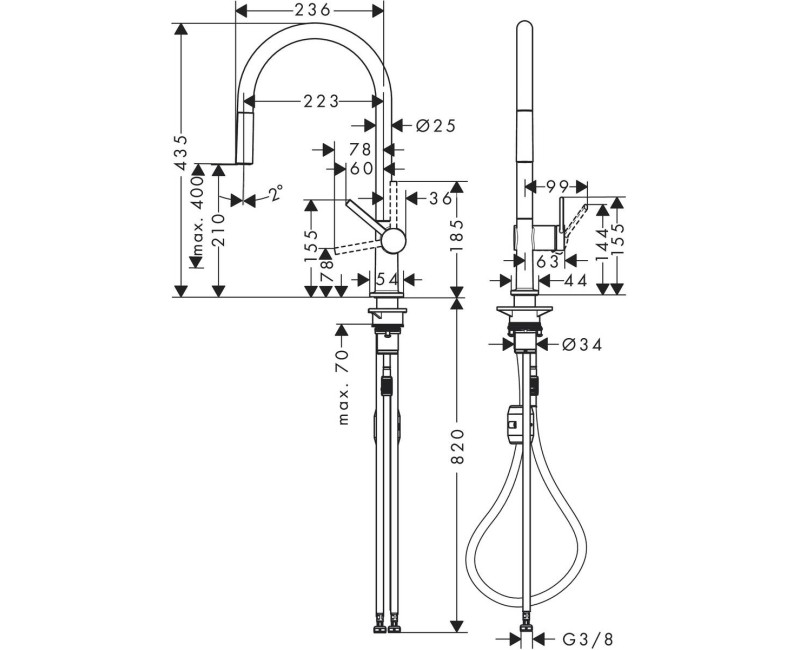 Hansgrohe Talis M54 Virtuves jaucējkrāns, 72802670