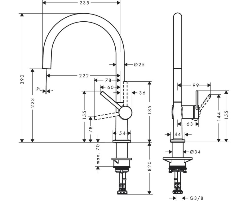 Hansgrohe Talis M54 Virtuves jaucējkrāns, 72804800