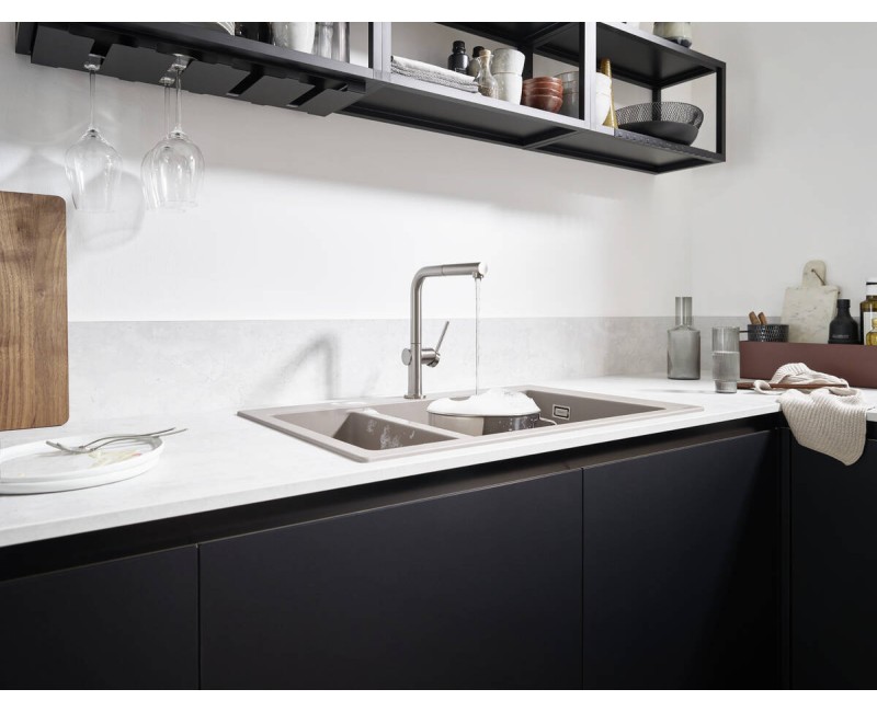 Virtuvės kriauklės maišytuvas Hansgrohe Talis M54 270 1jet, su ištraukiamu antgaliu, chromas