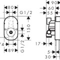 Hansgrohe Zemapmetuma daļa, 31741180