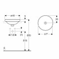 Vonios kambario kriauklė Geberit VariForm Įmontuojama 40cm, 500.702.01.2