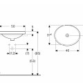 VariForm Раковина встраиваемая 50x40см, 500.710.01.2