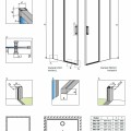 Radaway Dušas durvis Idea DWJ 140 L/R
