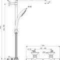 Ideal Standard Ceratherm T25 dušas sistēma, A7208AA