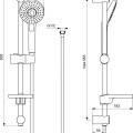 Ideal Standard Rain Evo Dušas komplekts 3-režīmi, B2620AA