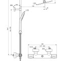 Dušo sistema Ideal Standard Ceratherm T100 su termostatu