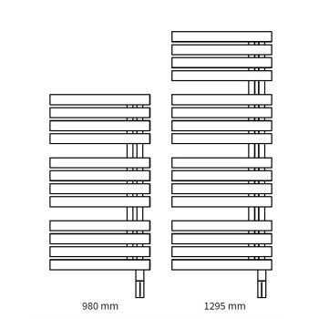 POP STAR Elektrinis rankšluosčių džiovintuvas 500x1295mm 600W, juodas C75