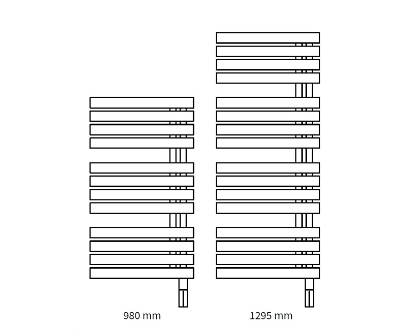 POP STAR Elektrinis rankšluosčių džiovintuvas 500x1295mm 600W, juodas C33