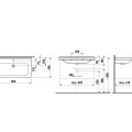 JIKA CUBITO  Izlietne 85x48.5 cm, H8104260001041