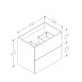 Kame DUET Spintelė po kriaukle 60cm, BU/6-2DR/1