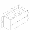 Kame DUET Шкафчик под раковину 80cm, BU/8-2DR/D1