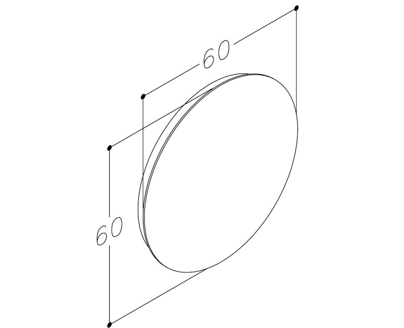 Kame ROUND Зеркало с освещением 60см, 22504300