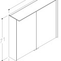 KAME Exclusive LOFT Spoguļskapītis 60x71 cm, MC3DML/60-70/D02-LFT