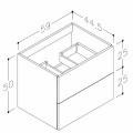 Kame GAMA Шкафчик под раковину 60х45cm, BU/6-3DR/D1