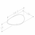 KAME TERCA Нaкладная раковина 58.5x39см, WB583914